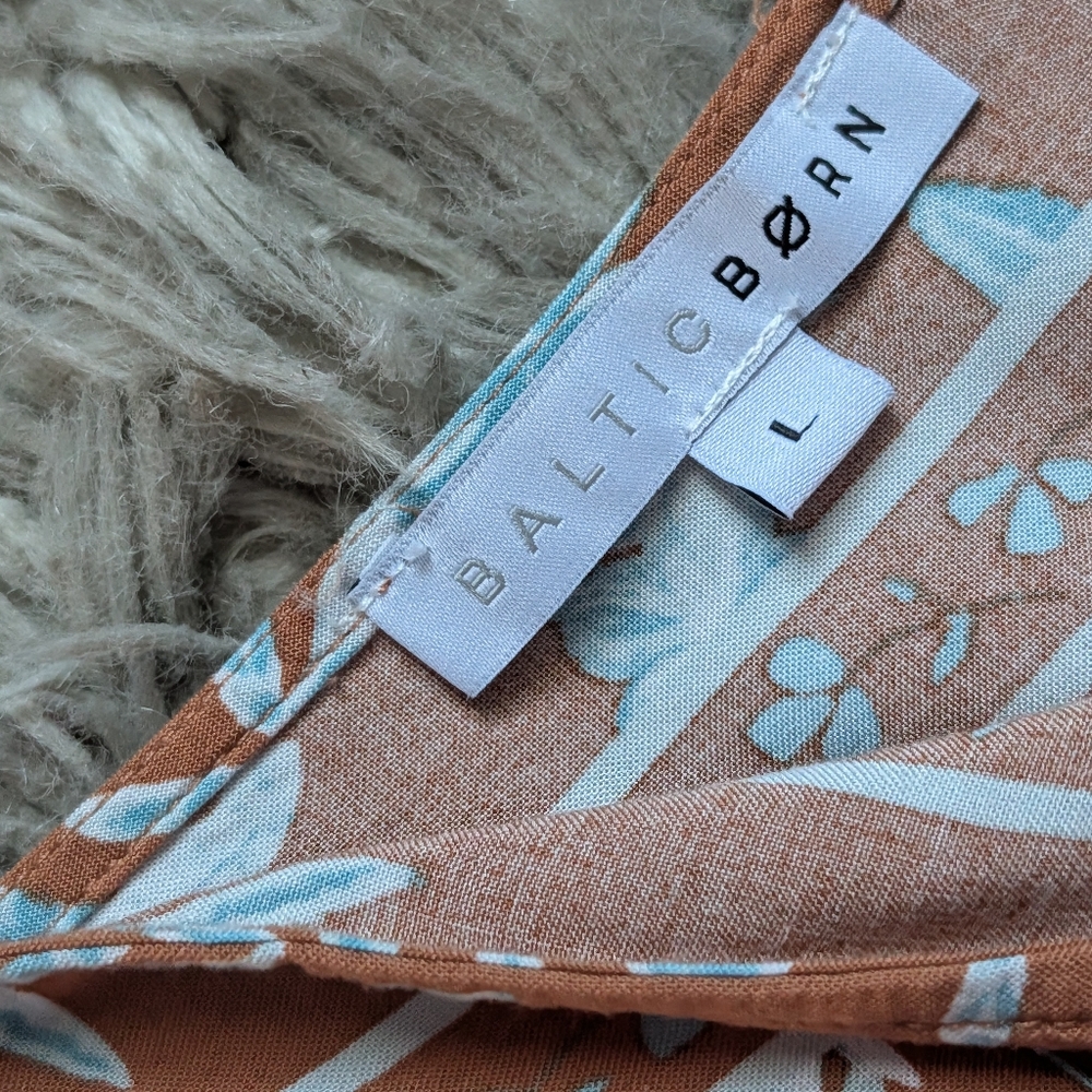 EUC Baltic Born Adria Mini Dress in Camel and Blue - Picture 10 of 16